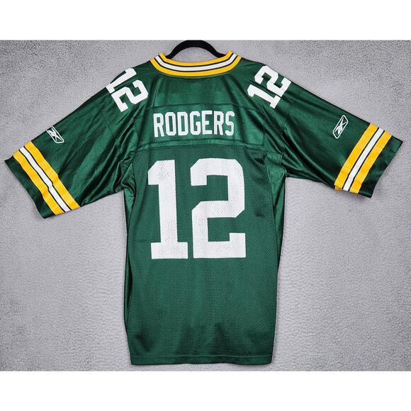 GREEN BAY PACKERS Jersey Mens Medium Green AARON RODGERS NFL ONFIELD ADIDAS - Picture 2 of 16